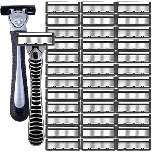 6-Layer Double Edge Safety Razor – Vintage Manual Shaver Manual Safety Razor Peaceful Pleasures Health and Wellness
