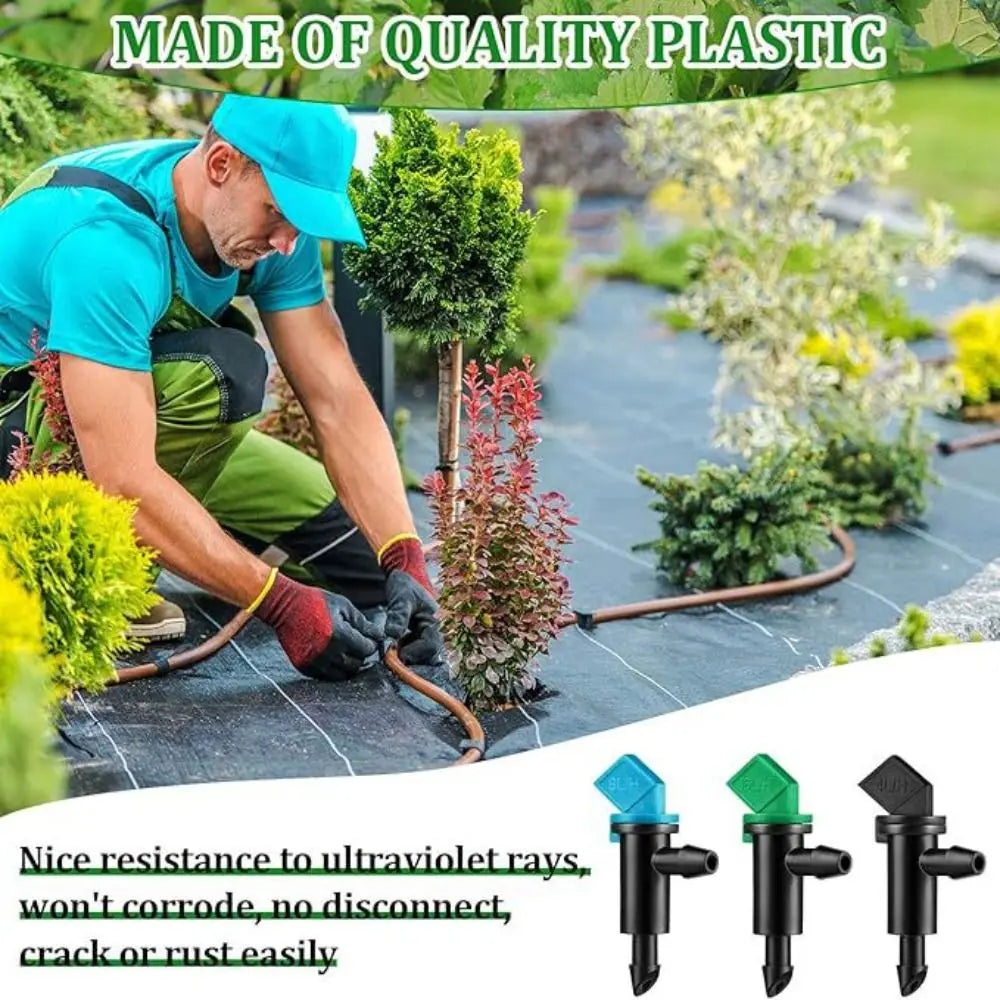 Adjustable Garden Drip Emitters 4/8/16 L/H – 50-Pack