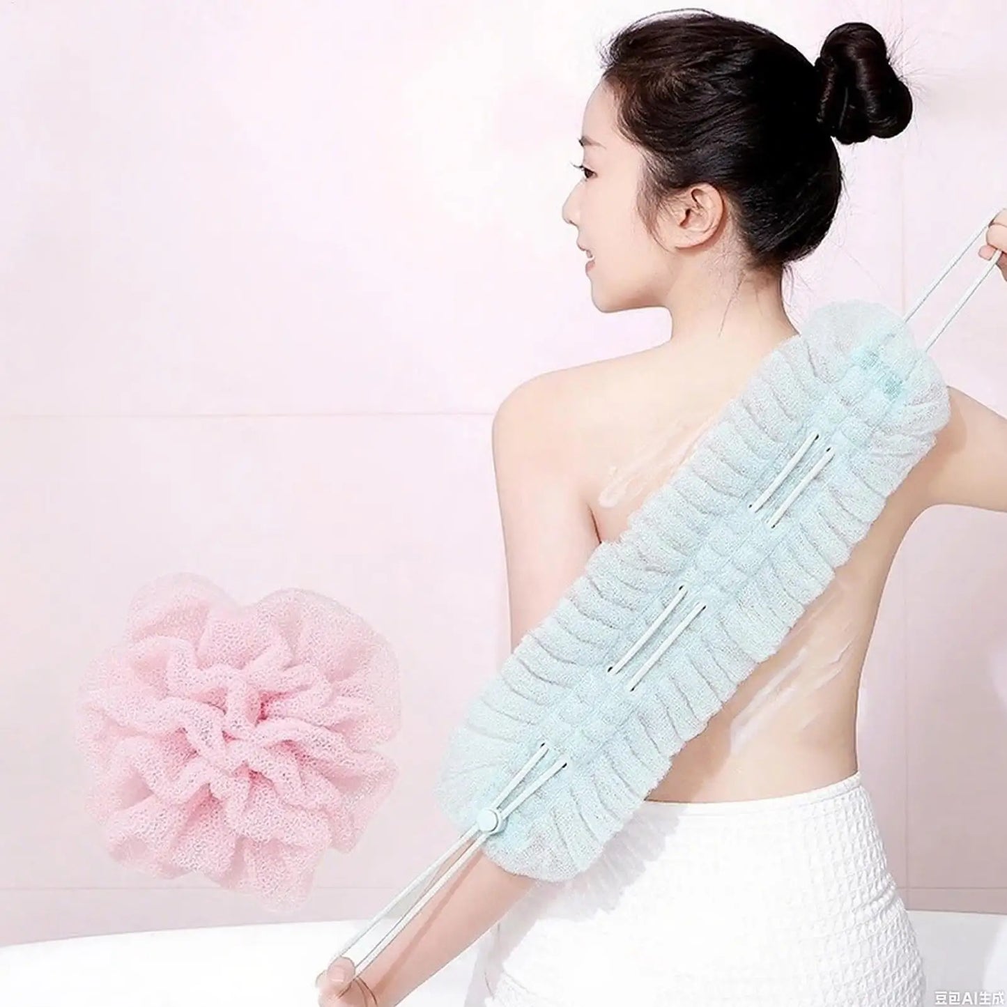 Loofah Washcloth Combo Exfoliation Washcloth Towel with Suction Cup Bath Exfoliation Puff Ball for Skin Renewal Body Wash Deep Peaceful Pleasures Health and Wellness