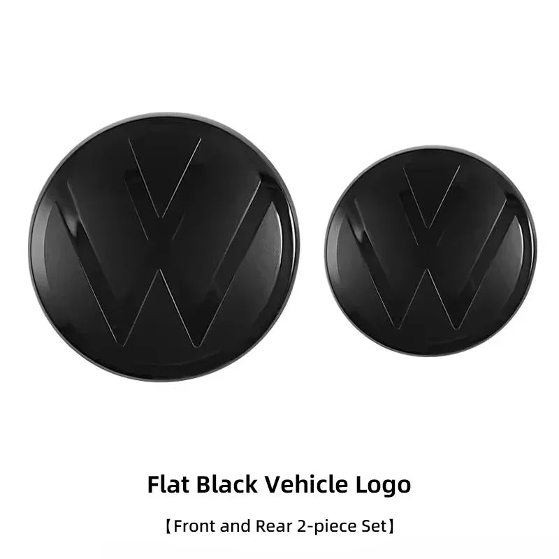 VW Golf Polo Passat Tiguan Black Emblem Badge Cover Set (2pc)