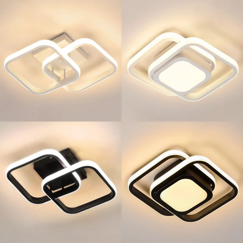 RUNTOIN Modern LED Geometric Ceiling Light | Kitchen Bedroom