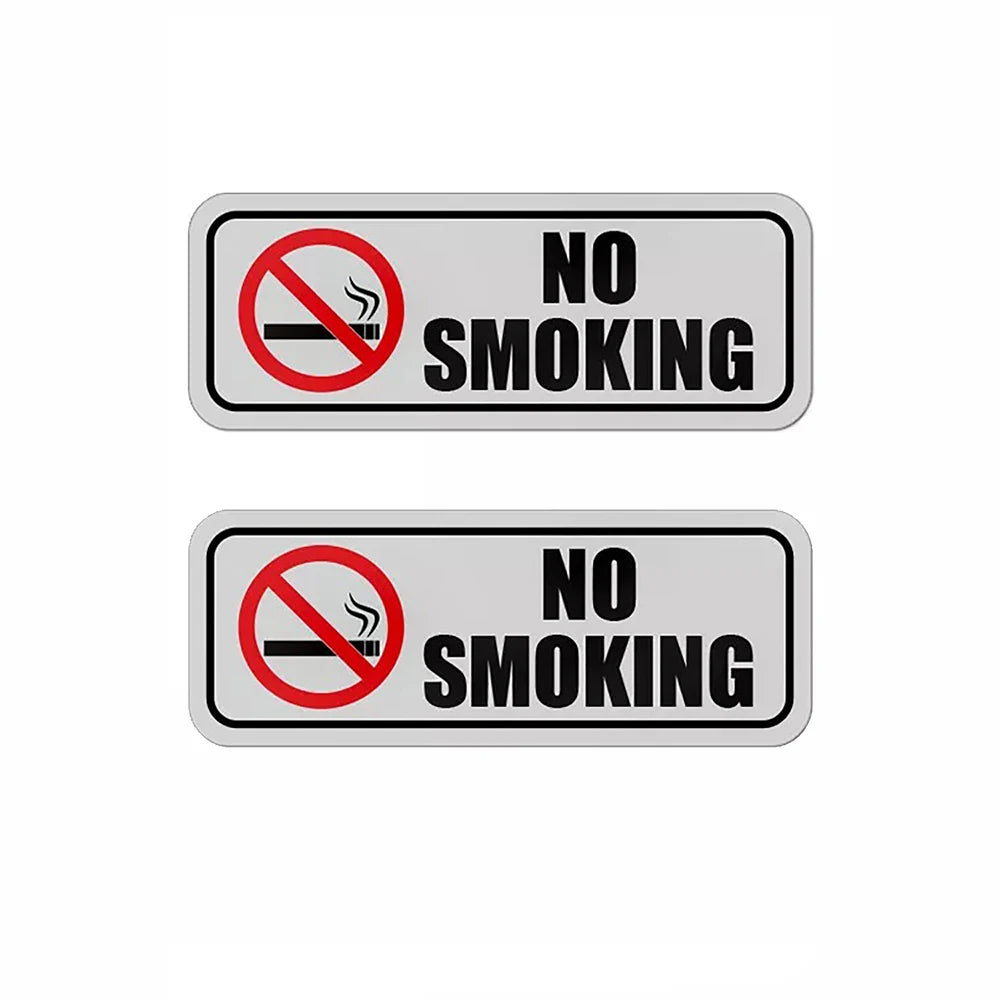 2Pack No Smoking sticker vinyl decal business window door car store bar shop vehicle 7x2.5in Peaceful Pleasures Health and Wellness