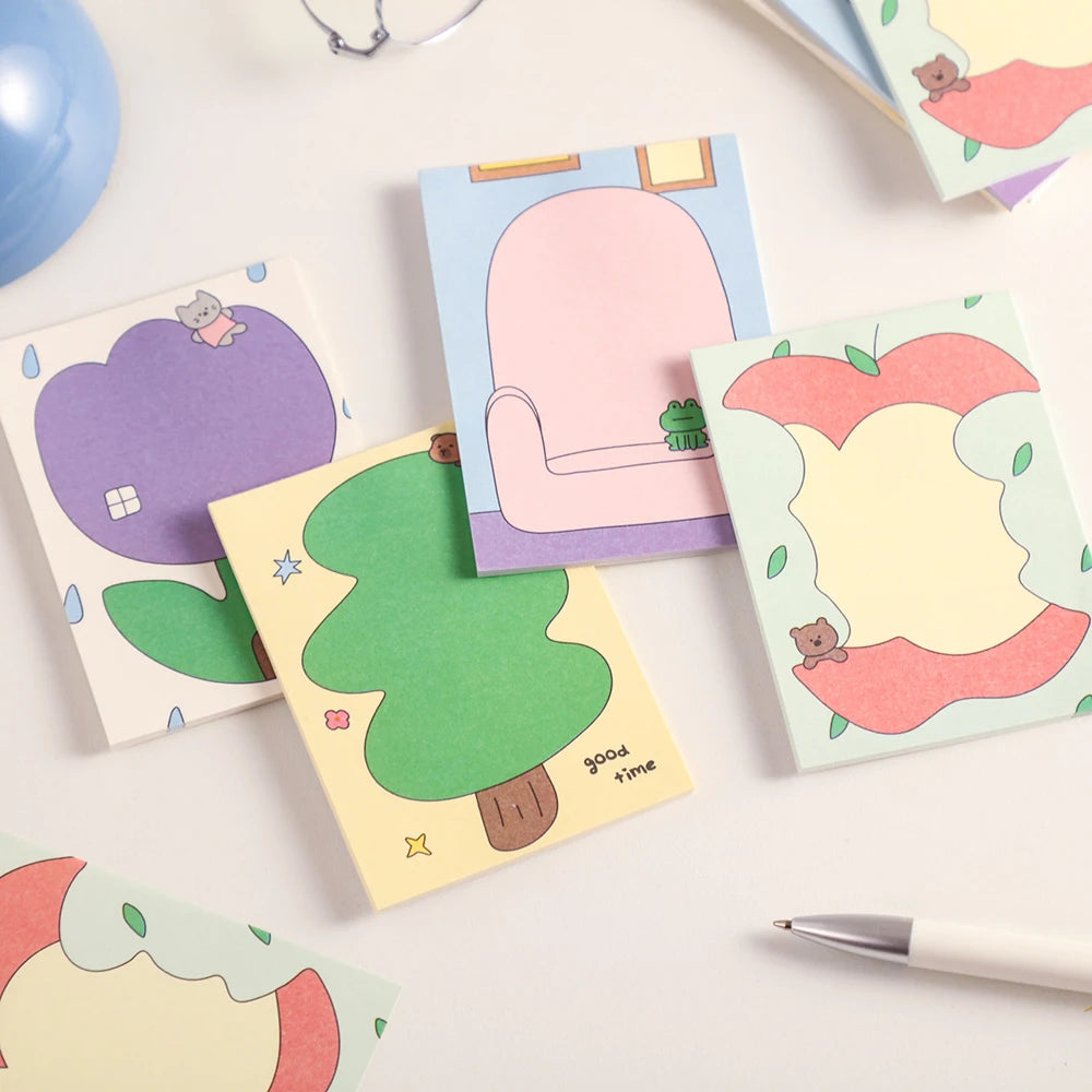 120 Sheets Cute Cartoon Illustration Notebook Aesthetic Instagram