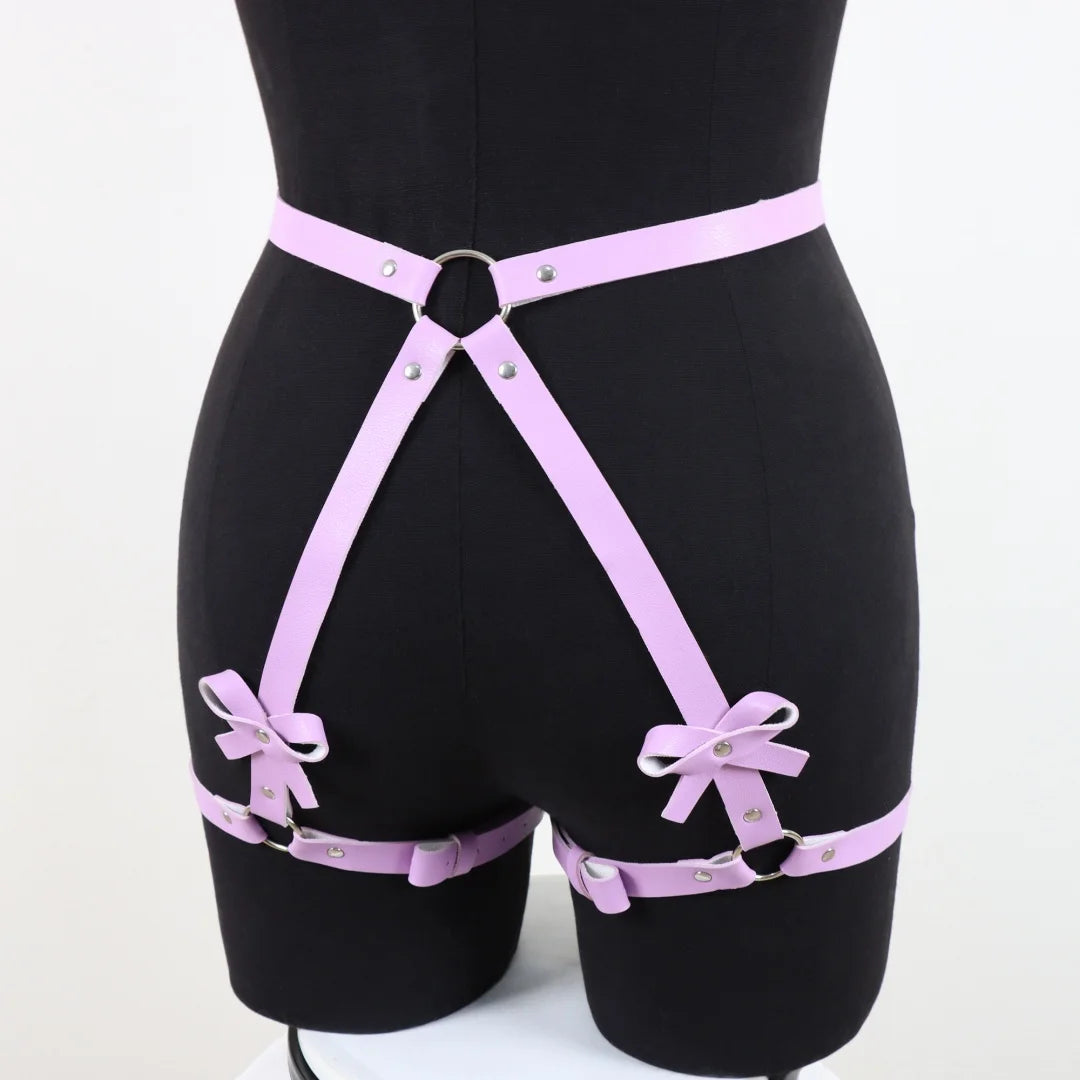 Women Harness Belt Red PU Leather Garter Sexy Lingerie Costume Female