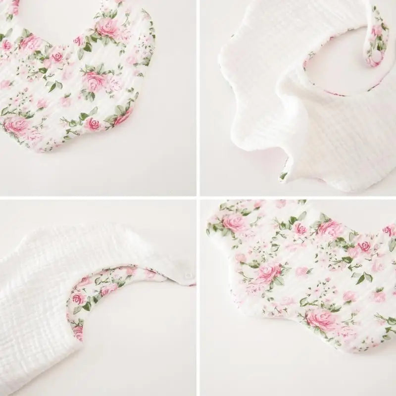Cotton Bandana Baby Bib | Floral Teething & Drooling Bib