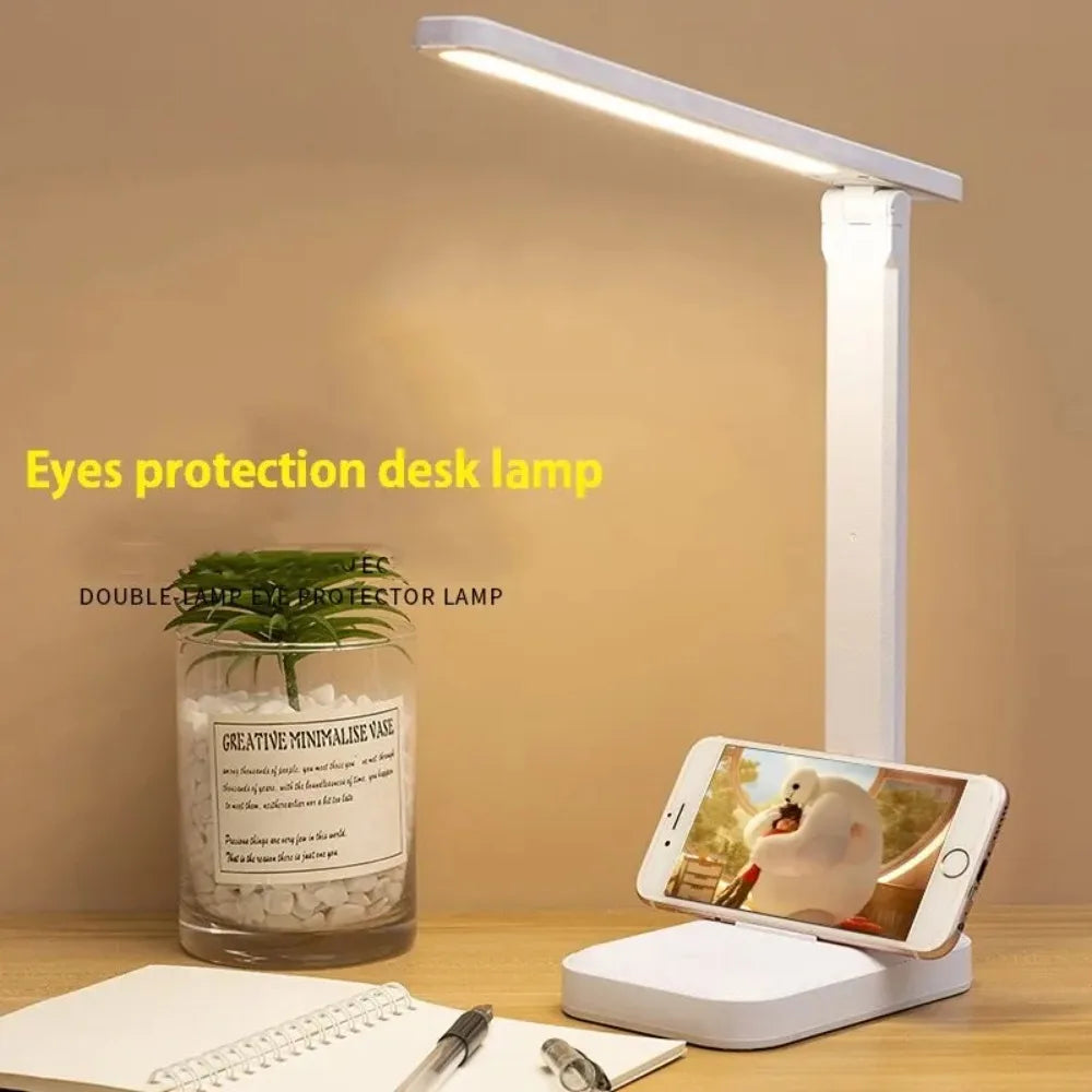 LED Touch Dimmable Folding Desk Lamp | USB Plug-In, 6W
