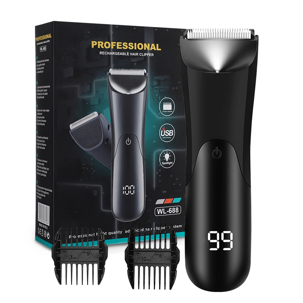 Ceramic LED Display Electric Shaver for Men Rechargeable Body Hair Groomer Underarm Leg Chest Hair Trimmer Women Epilator 500mAh Peaceful Pleasures Health and Wellness