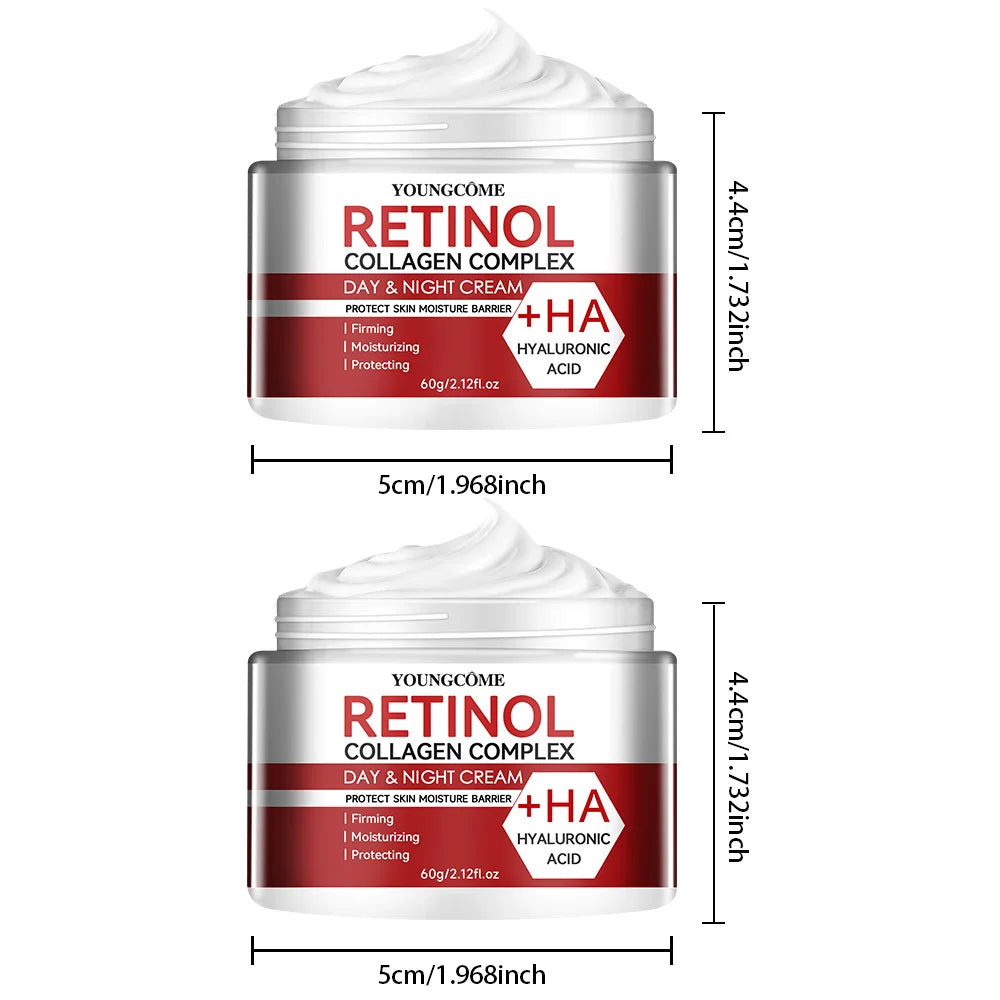 Retinol Collagen Facial Care Moisturizing Cream Deep Hydration Suitable for dry Aging Face Cream Moisturizing Skin Repair Peaceful Pleasures Health and Wellness 60G-60G