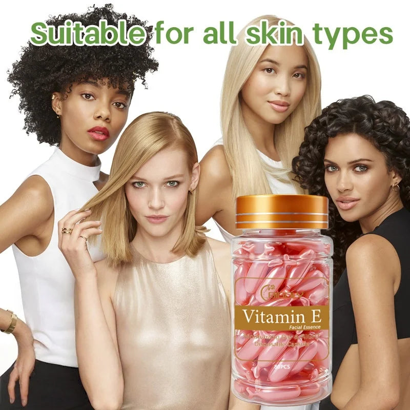 Vitamin E Facial Essence Capsules – 80pc Hydrating Face Oil