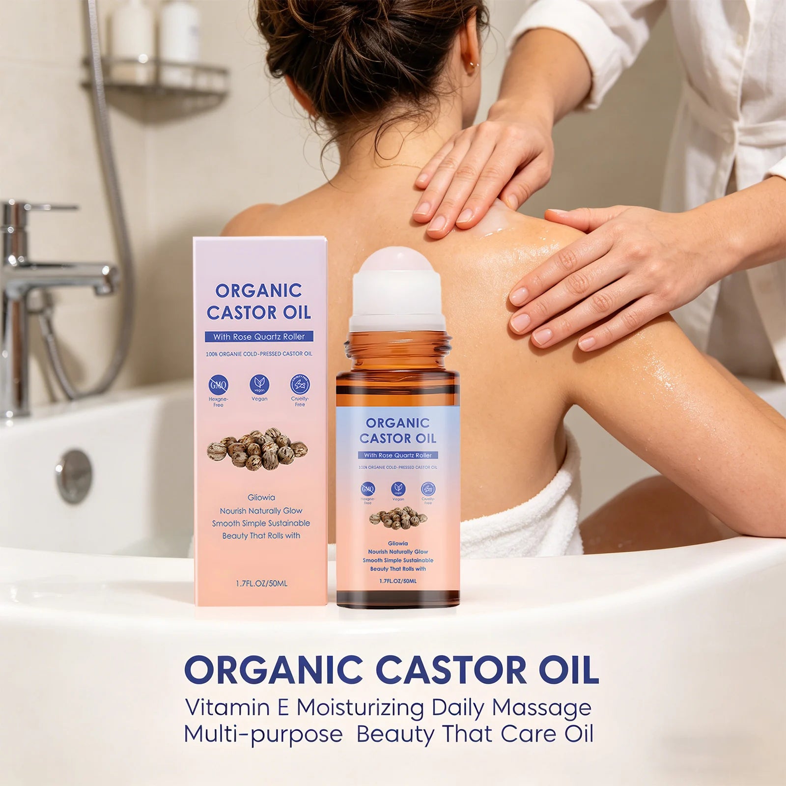 Organic Castor Oil Body Essence – Deep Moisturizing 50ml Body Care Essence Peaceful Pleasures Health and Wellness