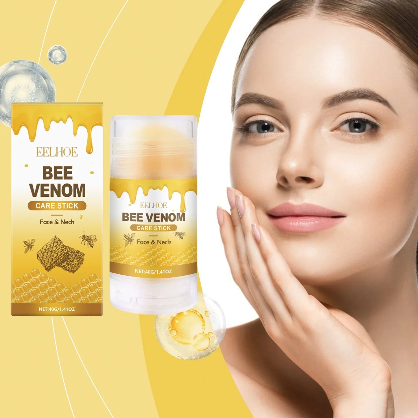 Bee Venom Neck Cream Stick – Collagen Lift & Tighten 40g