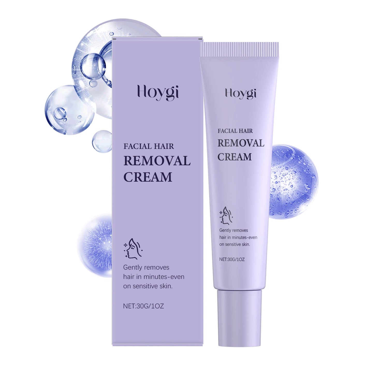 Hair Removal Cream for Face Painless Gentle Hair Remover Protect Pores from Clogging Non-irritating Nourish Smoothing Skin Care Peaceful Pleasures Health and Wellness 30g boxed