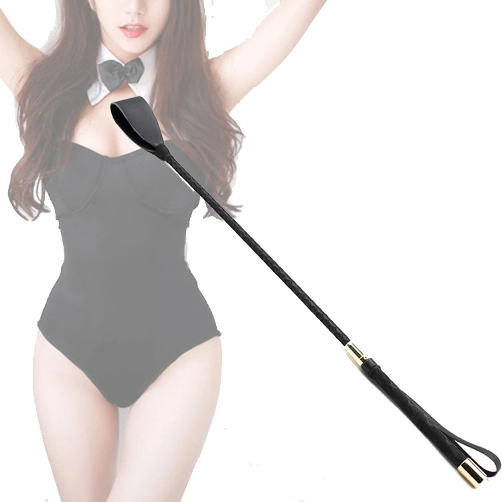 Premium Horse Riding Crop Leather Equestrianism Horse Crop with Double Slapper for Couples Equestrian Enthusiasts Peaceful Pleasures Health and Wellness
