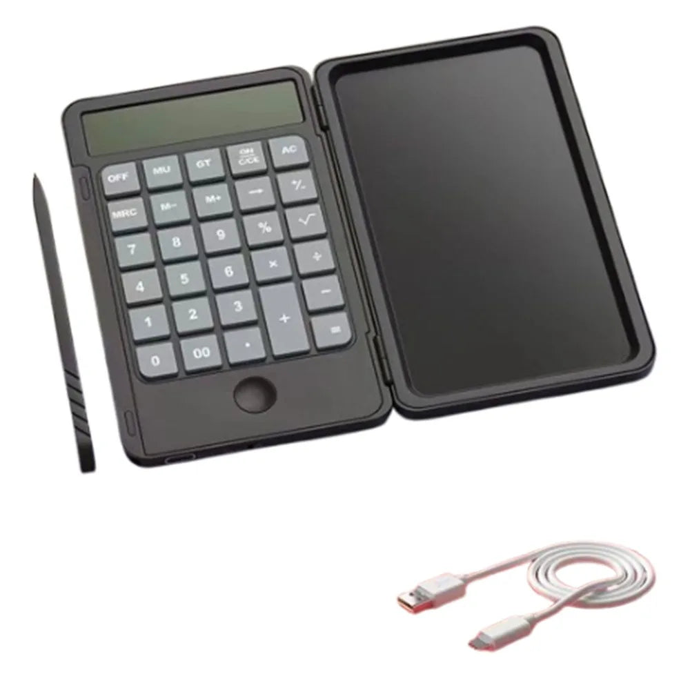 2in1 Scientific Calculator Large Screen Display Erasable Function Calculators with Tablet Multifunctional Foldable Peaceful Pleasures Health and Wellness Black