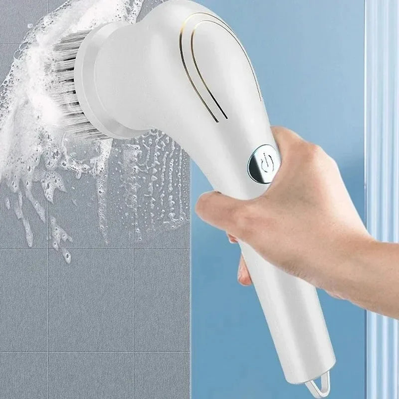 5-in-1 Electric Cleaning Brush | Kitchen & Bathroom Scrubber