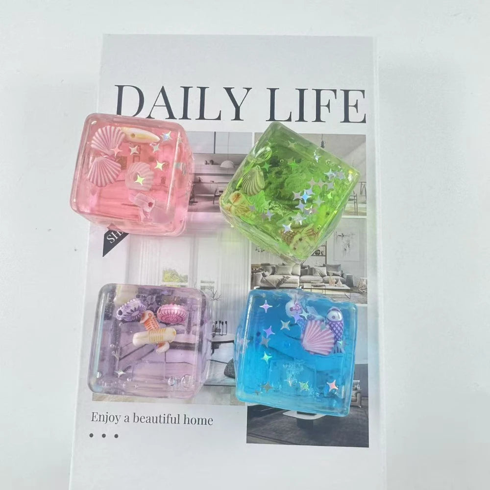 Ocean Squishy Cube Slow Rise Sensory Fidget Toy | Kids & Adults