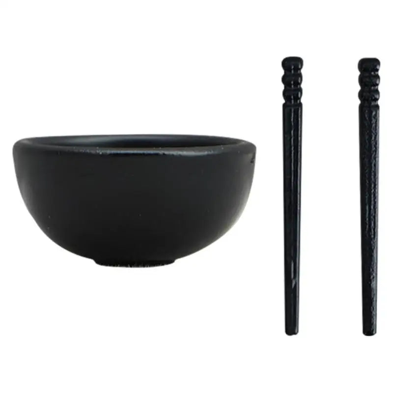 1/12 Miniature Bowl & Chopsticks Dollhouse Tableware Set