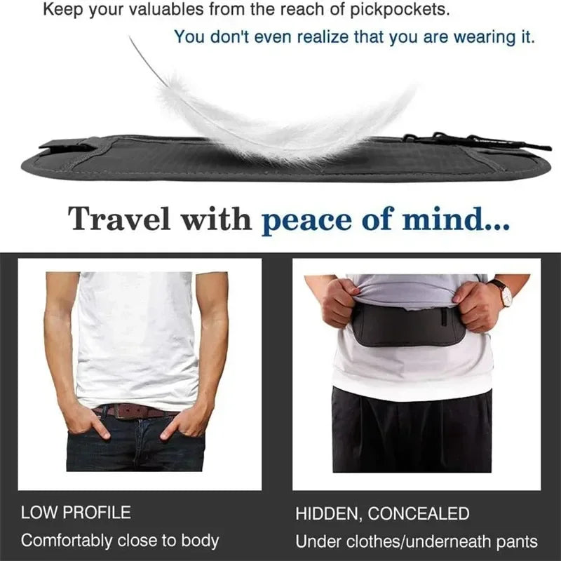 Invisible Running Waist Pack – Travel Money Belt & Passport Bag Travel Waist Pack Peaceful Pleasures Health and Wellness