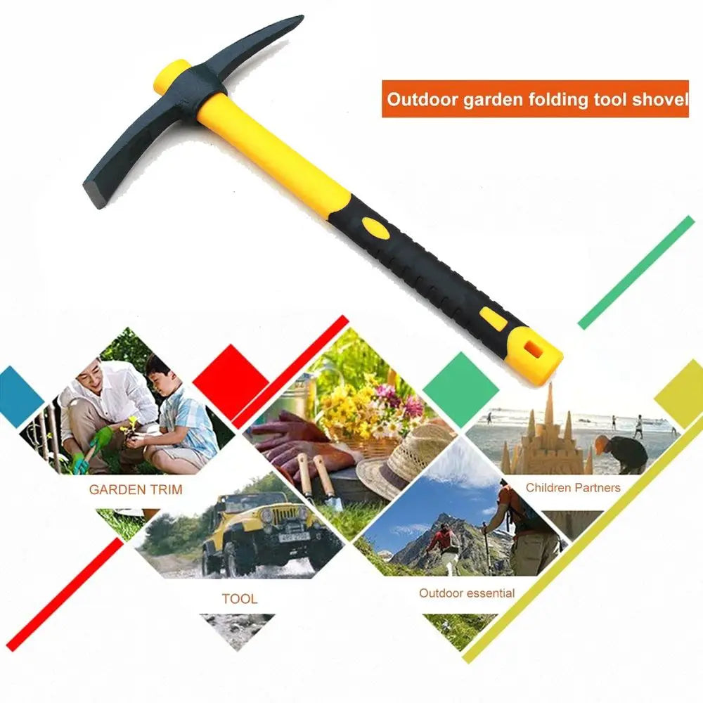 Compact Hand Pickaxe Hoe – Garden, Camping & Planting Tool