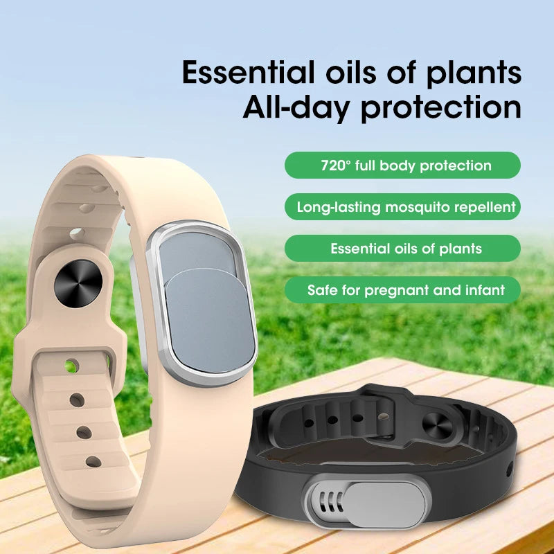 Mosquito Repellent Bracelet Natural Plant Essential Oil Material Non-Toxic for Kids Adults Sports Travel Outdoor Protection Peaceful Pleasures Health and Wellness