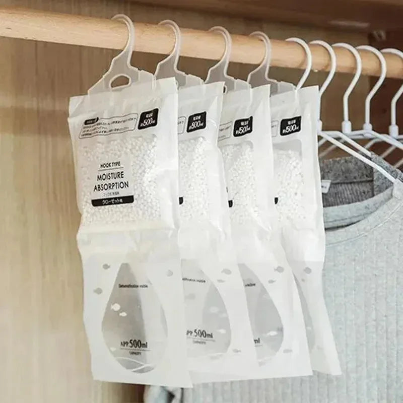 5/10Pcs Moisture Absorber Hanging Drying Clothes Dehumidifier Wardrobe Dehumidifier Dry Bag Desiccant Moisture Absorption Peaceful Pleasures Health and Wellness