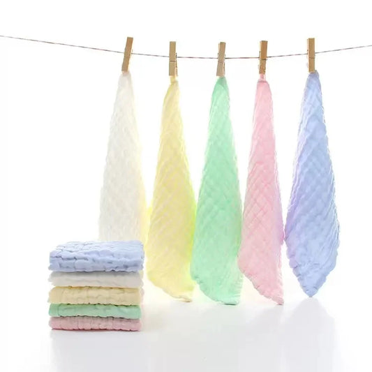 5-Pack Baby Muslin Washcloths | 6-Layer Soft Cotton Gauze Towels Baby Muslin Washcloths Peaceful Pleasures Health and Wellness