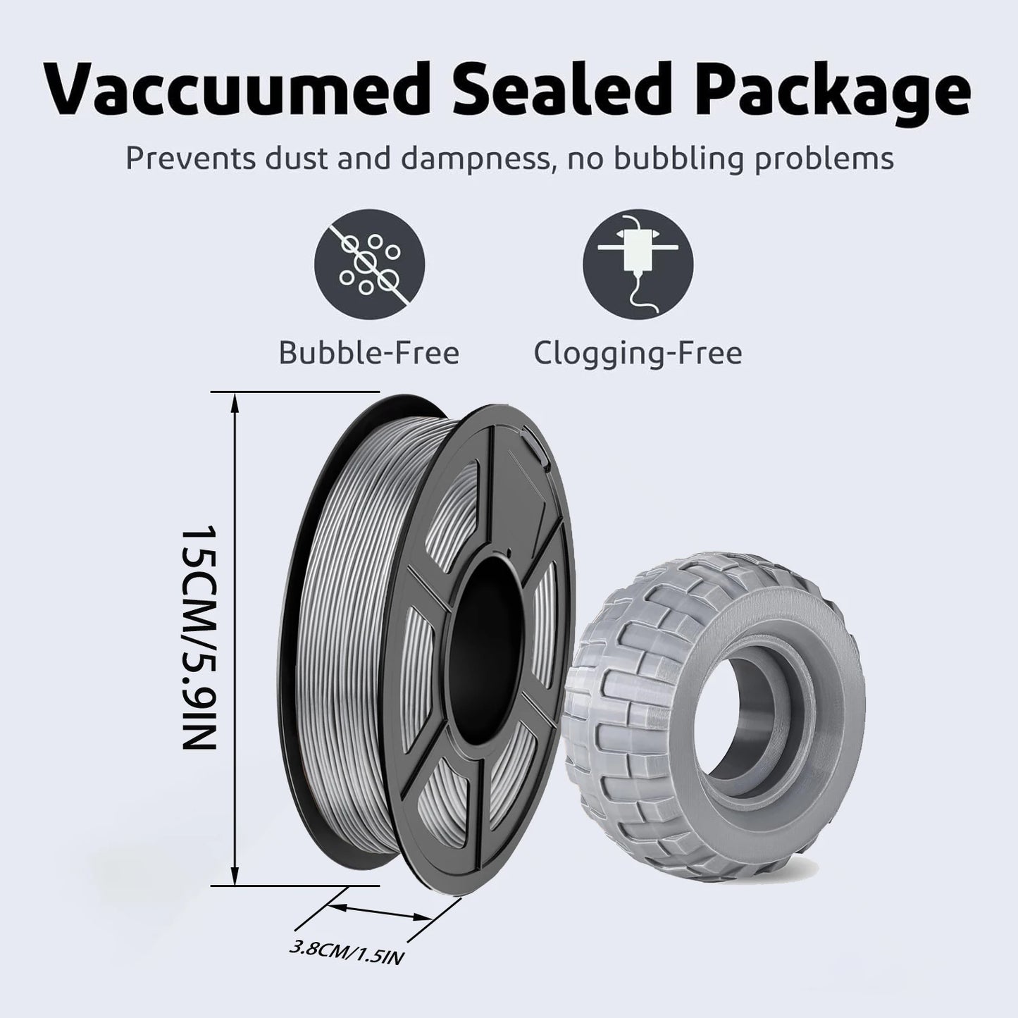 DINGSUN TPU Filament 1.75mm 98A Flexible 3D Printing 250g–1kg