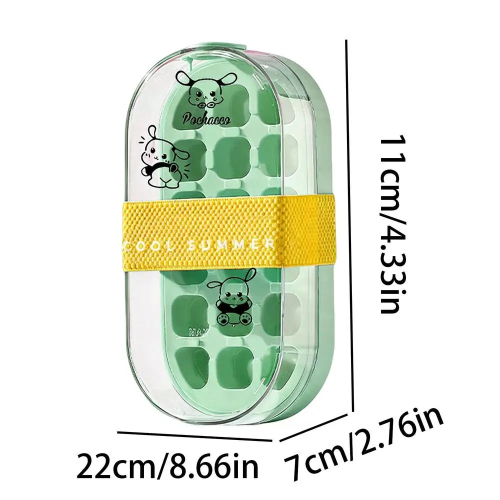 2-In-1 Touch Free Ice Tray Bottle | Portable Ice Maker & Straw Ice Maker Bottle Peaceful Pleasures Health and Wellness China Mainland Green