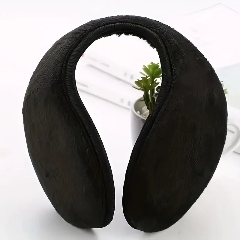 1 piece of winter plush ear cover, suitable for both men and women - warm ear protection, ideal for activities like skiing, cycl Peaceful Pleasures Health and Wellness black