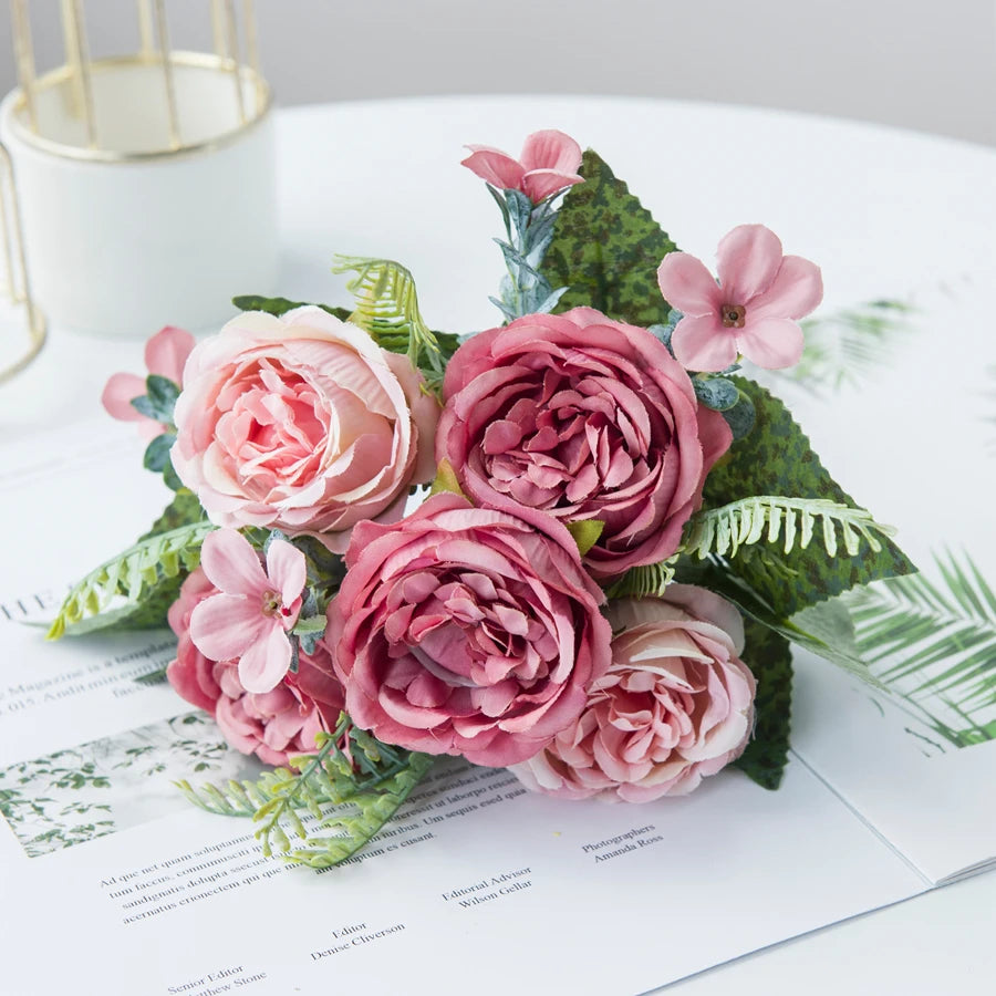 Silk Peony Artificial Flower – Wedding & Home Décor Bouquet