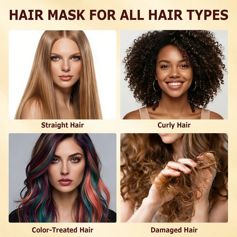 Collagen Keratin Hair Mask Soft Smooth Frizz Damaged Repair Revitalize Hair Care Dual Oil Control Moisturizer Conditioner Peaceful Pleasures Health and Wellness