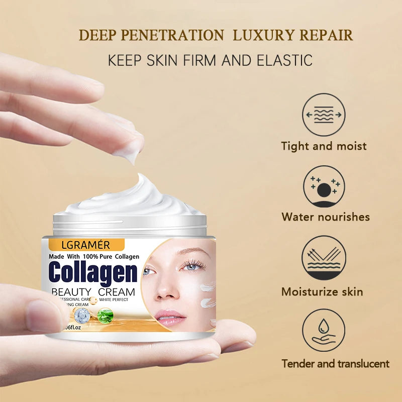 Anti Wrinkle Cream Eye Cream Face Moisturizer Anti Aging Face Lifting Nourishing Repair Collagen Boost Cream Korean Essence Peaceful Pleasures Health and Wellness