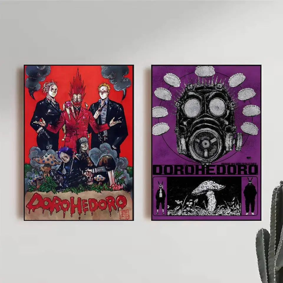 Dorohedoro Anime Figure Horror Monster Poster HD art poster for home living room bar office decoration sticky, waterproof Peaceful Pleasures Health and Wellness
