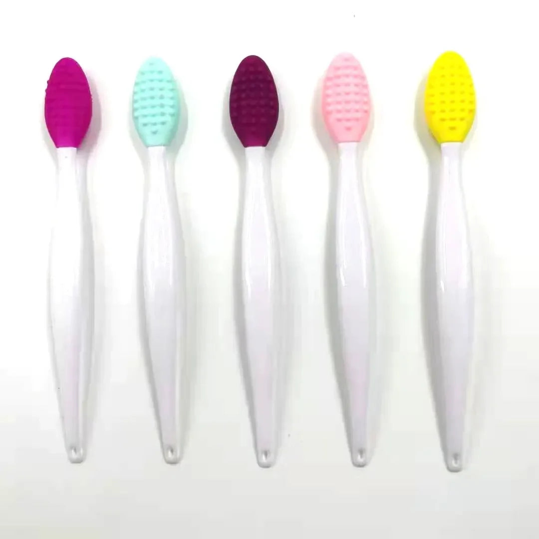 Silicone Double-Sided Face Scrub & Lip Exfoliating Brush