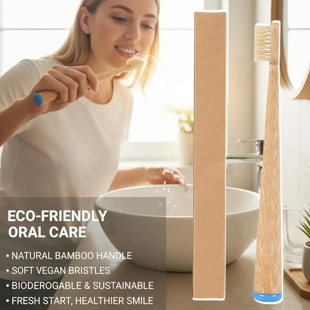 Natural Bamboo Toothbrush – Soft Bristles, Plastic-Free