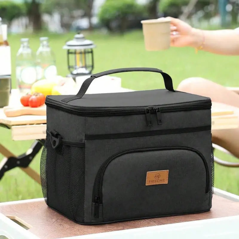 Insulated Picnic Bags Large Capacity Portable Outdoor Hand-held Ice Pack Locked Cold and Dirt Resistant Lunch Box Bag Peaceful Pleasures Health and Wellness