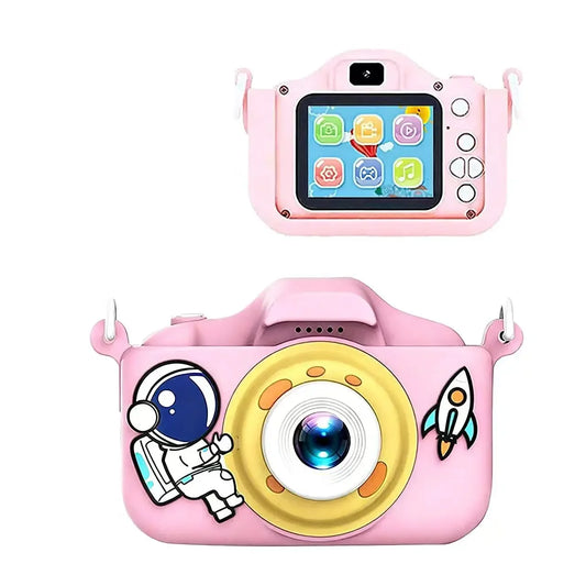 Mini Kids Dual Lens Camera Toy HD Photograph Video Digital Camcorder 128G Large Memory Exquisite Gift Box for Children Gift Peaceful Pleasures Health and Wellness
