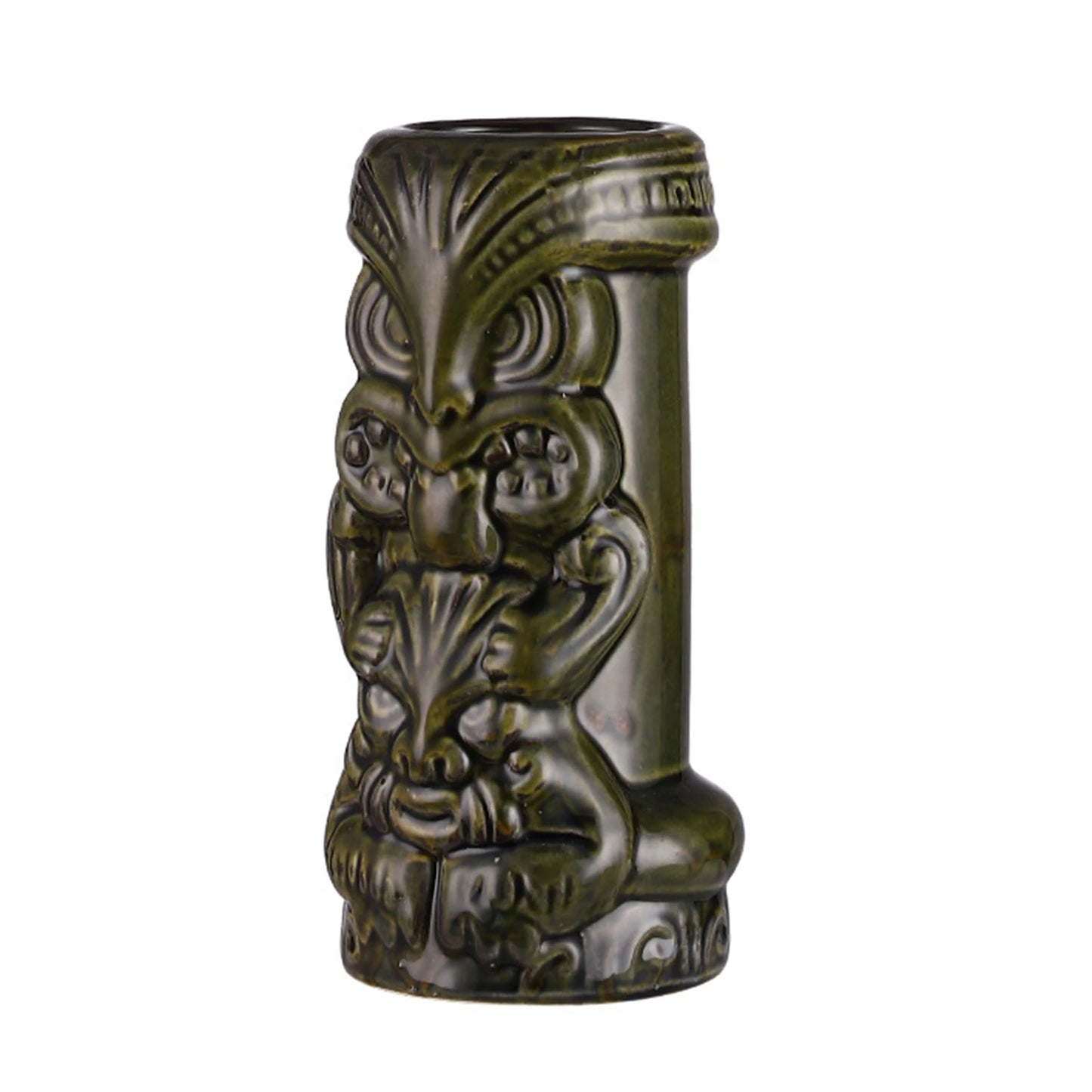 Hawaiian Cocktail Cups Creative Style Ceramic Mug Beer Beverage Tiki Mug Wine Mug Bar Tools Home Bar Party Drinkware Cups Peaceful Pleasures Health and Wellness Z 580ML