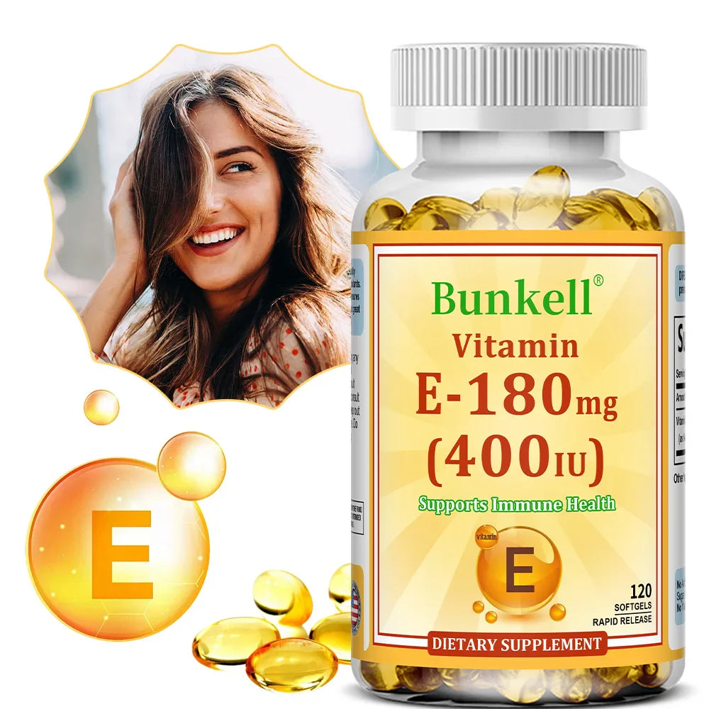Vitamin E 400 IU Softgels – Antioxidant, Skin & Immune Support