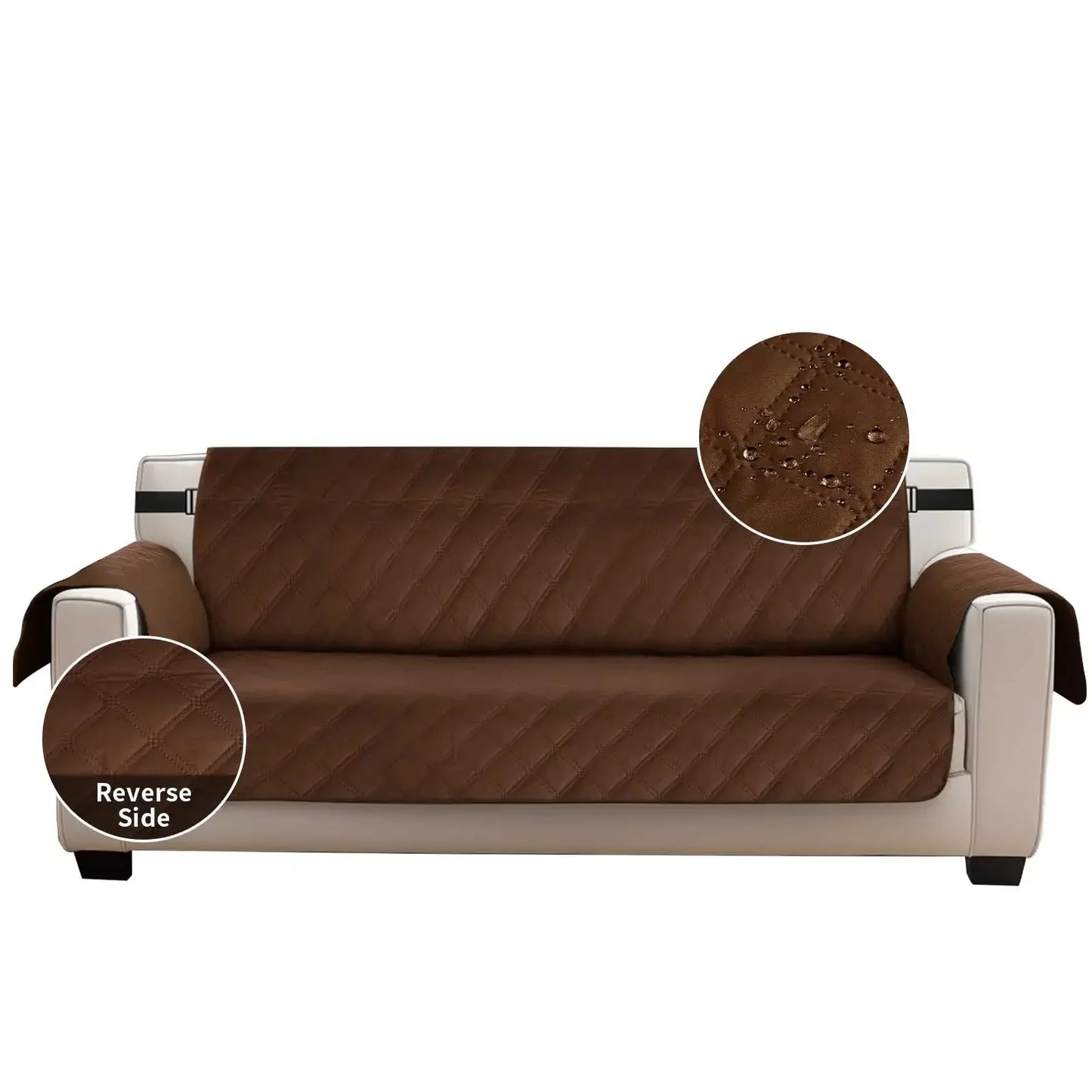 Waterproof Reversible Quilted Sofa Cover | Pet & Kid Safe