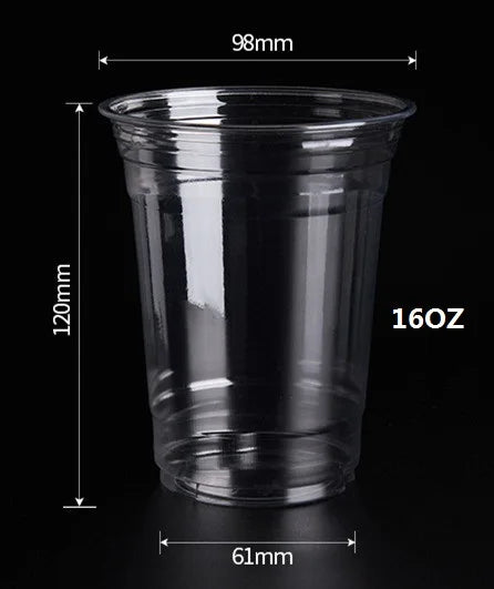 50 Sets 12/16/20/24OZ Clear Plastic Cups Lids and Straws for Iced Coffee Cups Disposable Smoothie Cups for Cold Drink Free BPA Peaceful Pleasures Health and Wellness 16OZ 50pcs