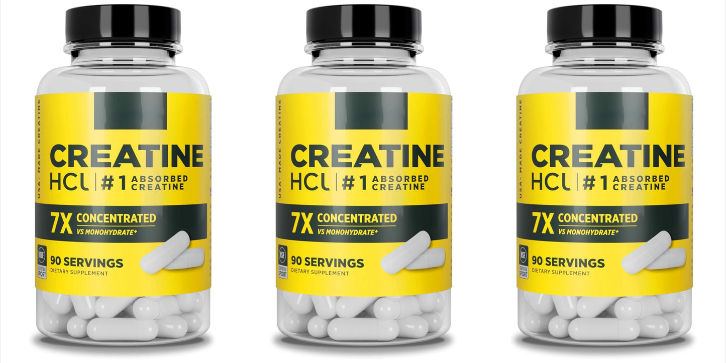 Creatine HCl 750mg 90 Capsules | Vegetarian Non-GMO