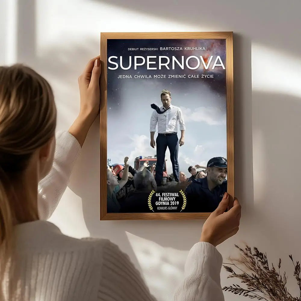 Supernova Movie Poster HD Self-Adhesive Waterproof Wall Art Wall Art Poster Peaceful Pleasures Health and Wellness White2 40X50cmNoframe