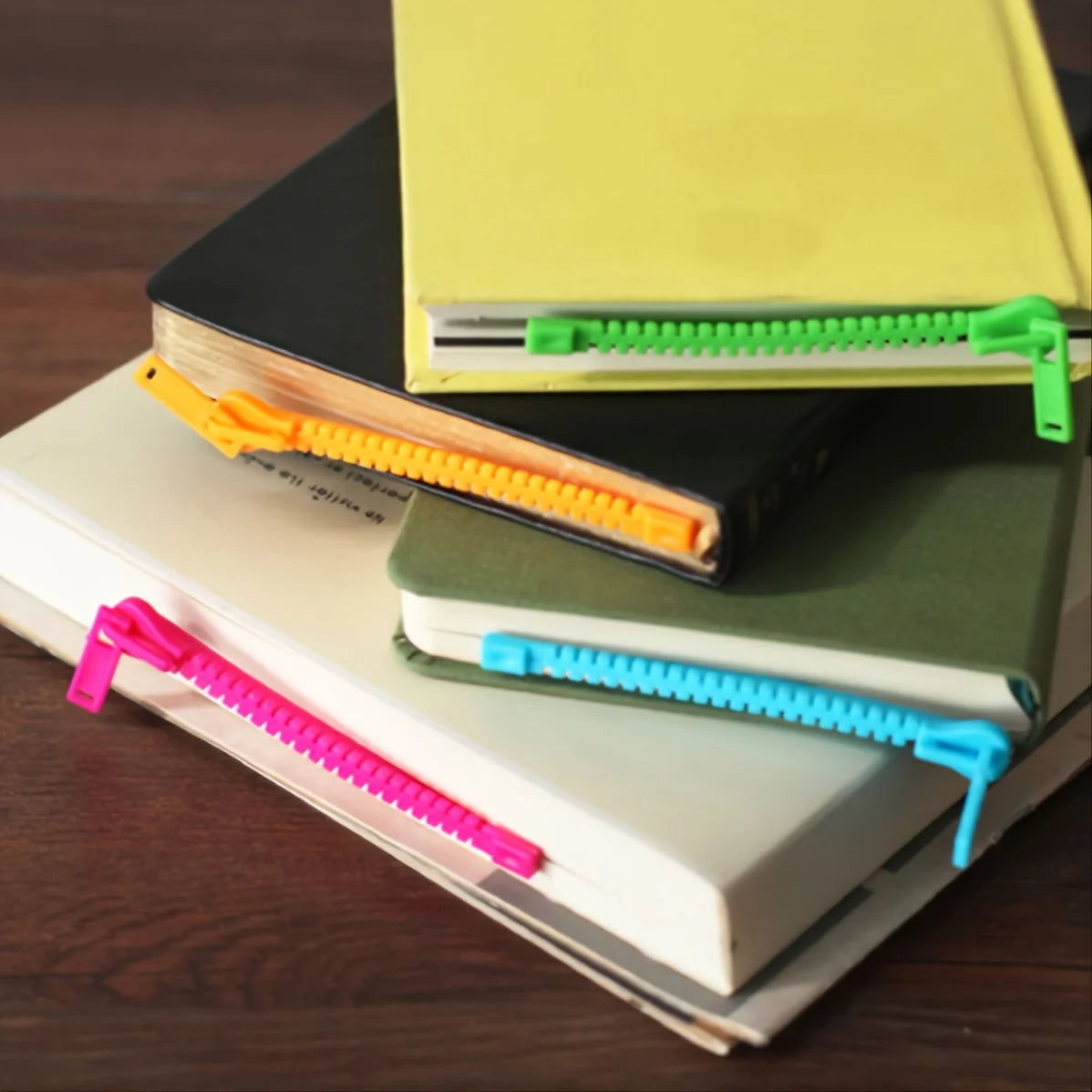 Creative Zipper Bookmark Dual-function Organizer Divided Pages Easy