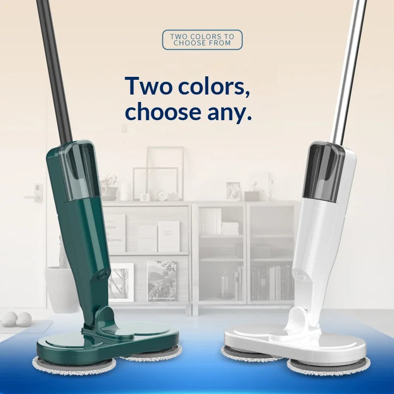 HOMEFISH 2-in-1 Wireless Electric Spin Mop Wet Dry Automatic Floor Cleaner for Home Car Glass Ceiling Window Door Peaceful Pleasures Health and Wellness