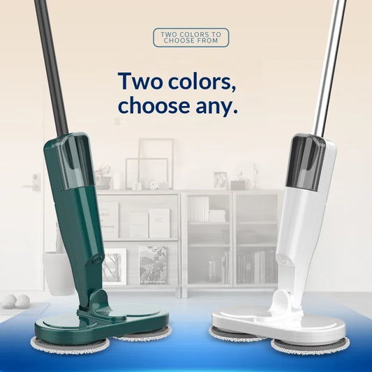 HOMEFISH 2-in-1 Wireless Electric Spin Mop Wet Dry Automatic Floor Cleaner for Home Car Glass Ceiling Window Door Peaceful Pleasures Health and Wellness