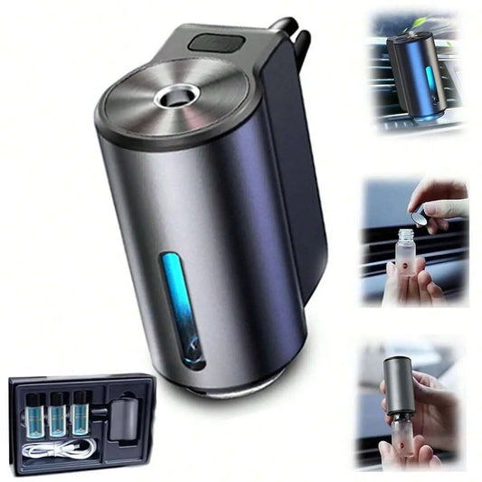 Car Essential Oil Diffuser Electric Waterless Aroma Diffuser Scent Machine For Removing Odors Auto Interior Car Accessories Peaceful Pleasures Health and Wellness