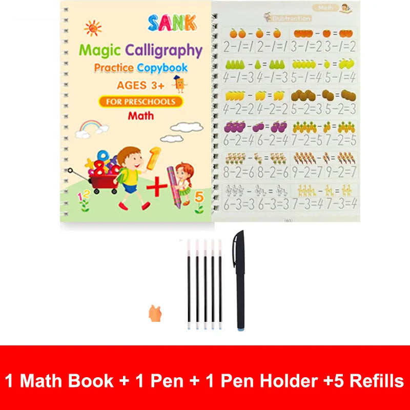 Sank Magic Practice Copybook Pen Preschools Kids Calligraphy English