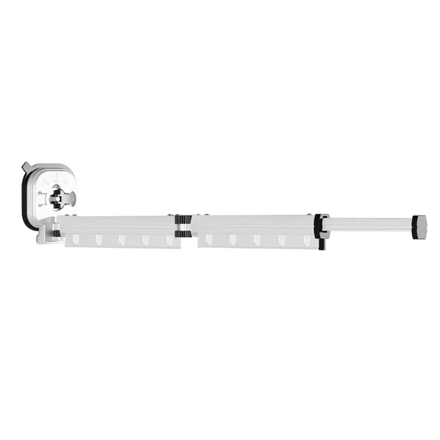 Wall Mount Folding Clothes Drying Rack | No-Drill Suction Cup