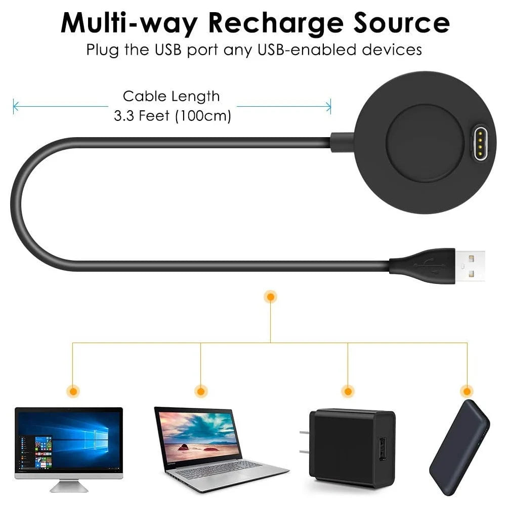 Garmin Charging Cable – Fenix 8 7 6, Forerunner, Vivoactive Peaceful Pleasures Health and Wellness